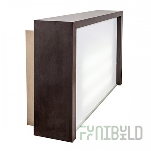 Aversus reception desk with lighting