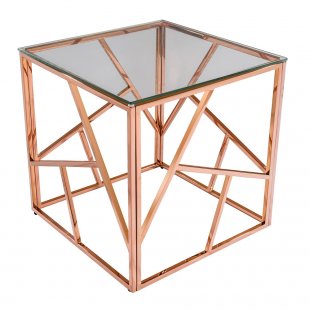 Art Deco Table 55 x 55 Rose Gold