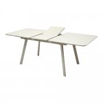 Table Aruba 160 cappuccino glossy glass