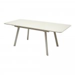 Table Aruba 160 cappuccino glossy glass