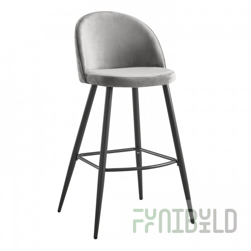 Bar stool Amazar gray/black