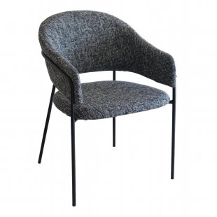 Felix chair black and white tweed
