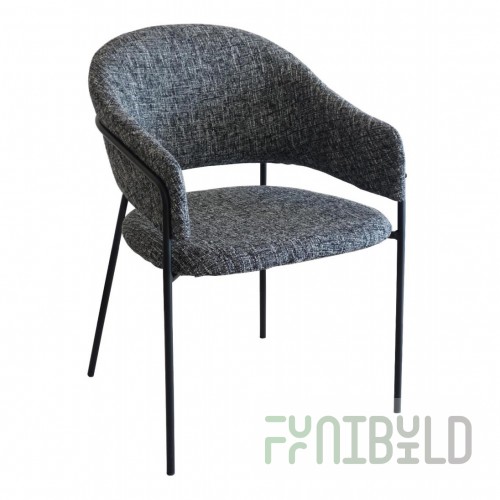 Felix chair black and white tweed