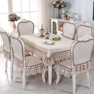 Table and chair set beige/brown