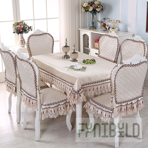 Table and chair set beige/brown