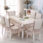Table and chair set beige/brown