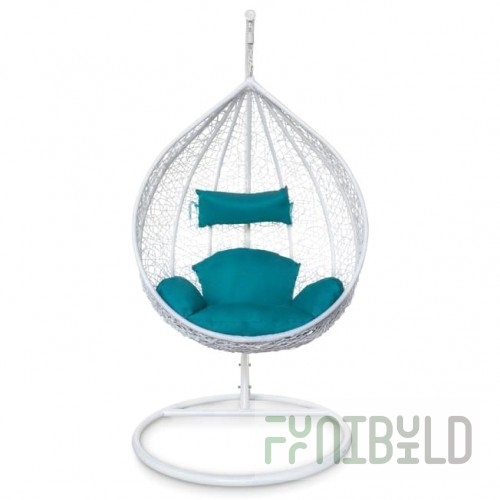 Hanging chair Savast made of artificial rattan