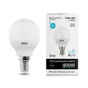 Lamp (LED) LED Gauss 10W 4100K Elementary Globe
