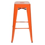Tolix Bar Stool Orange Glossy