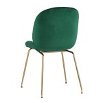 Turin chair emerald, golden legs