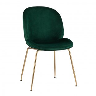 Turin chair emerald, golden legs