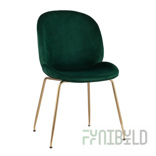 Turin chair emerald, golden legs