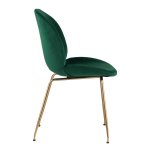 Turin chair emerald, golden legs