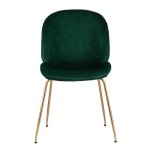 Turin chair emerald, golden legs