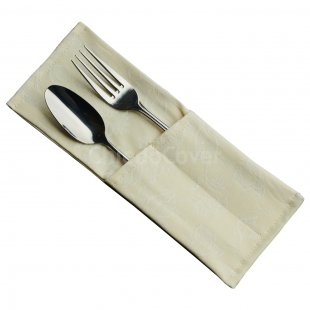 2-piece cover Richard, ivory flower