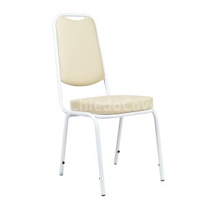 Chair Denver 22mm - white, leatherette white