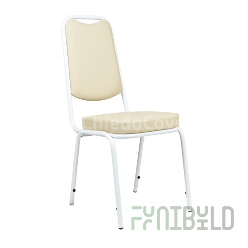 Chair Denver 22mm - white, leatherette white