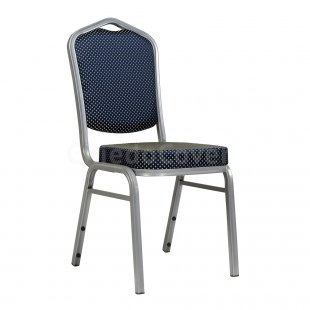 Chair Hit 25mm - silver, blue crown