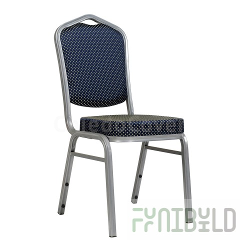 Chair Hit 25mm - silver, blue crown