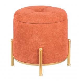 Pouf with a lid on a frame