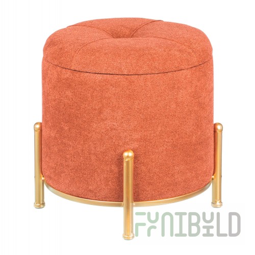 Pouf with a lid on a frame