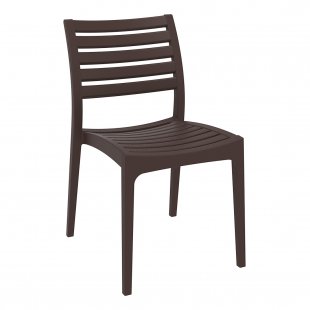 Plastic chair Ares, brown