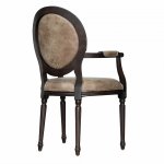 Voltaire chair with armrests, wenge, eco-leather