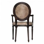 Voltaire chair with armrests, wenge, eco-leather