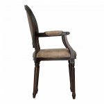 Voltaire chair with armrests, wenge, eco-leather