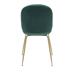 Turin chair, emerald velvet, golden legs