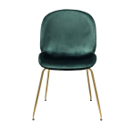 Turin chair, emerald velvet, golden legs
