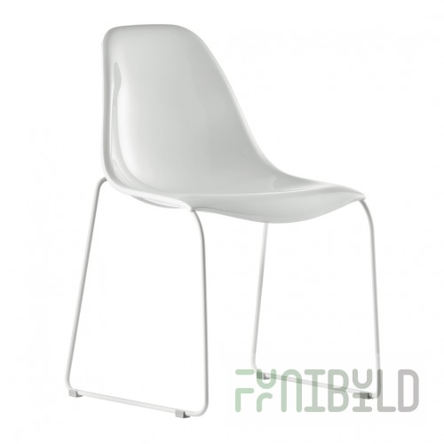 Plastic chair on runners DayDream, white