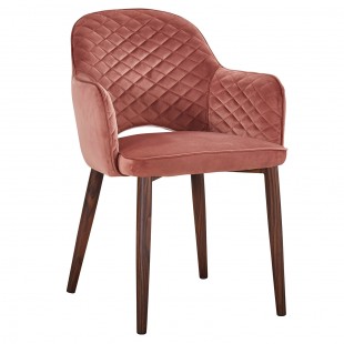 Chair Venus diamond velvet dusty pink