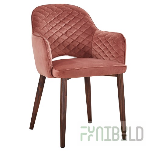 Chair Venus diamond velvet dusty pink