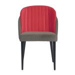 Half-chair Lily, dark gray - red