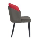 Half-chair Lily, dark gray - red