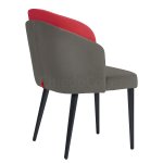 Half-chair Lily, dark gray - red