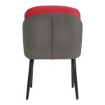 Half-chair Lily, dark gray - red
