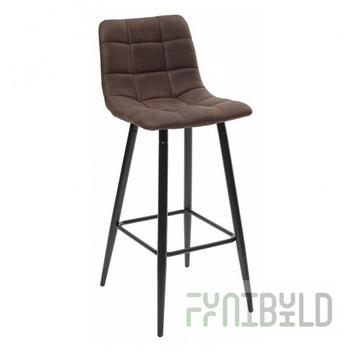 Bar stool Spice brown microfiber