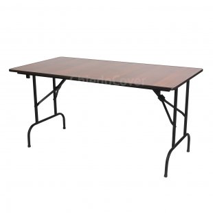 Table Lider 1, 1500x900mm, moisture-resistant laminated chipboard, walnut, black frame