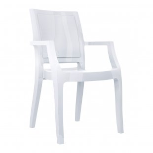 Plastic chair Arthur, white