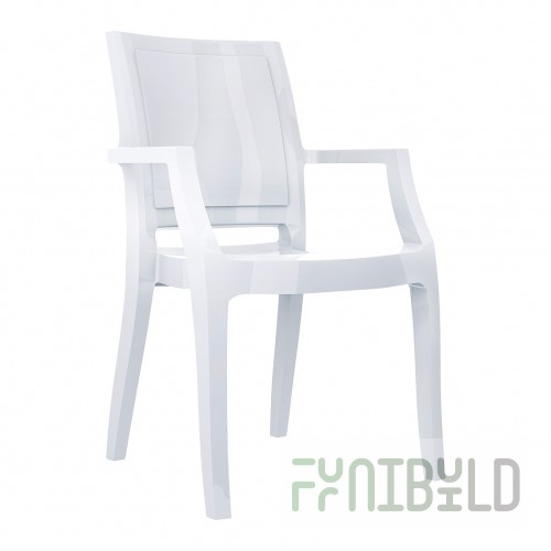 Plastic chair Arthur, white