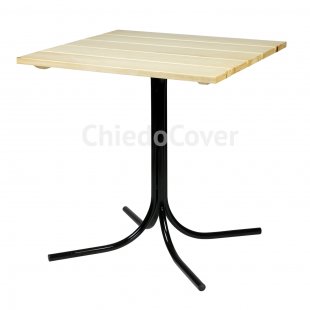 Table Lider 21, outdoor, made of slats, square
