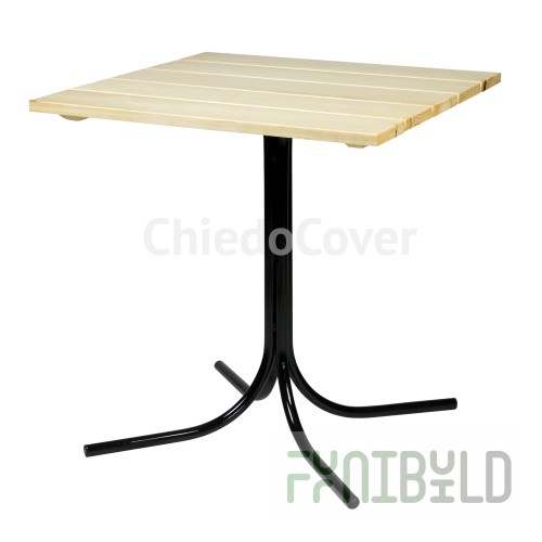 Table Lider 21, outdoor, made of slats, square