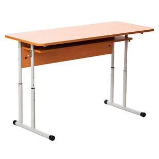 Two-seater desk with shelf C2