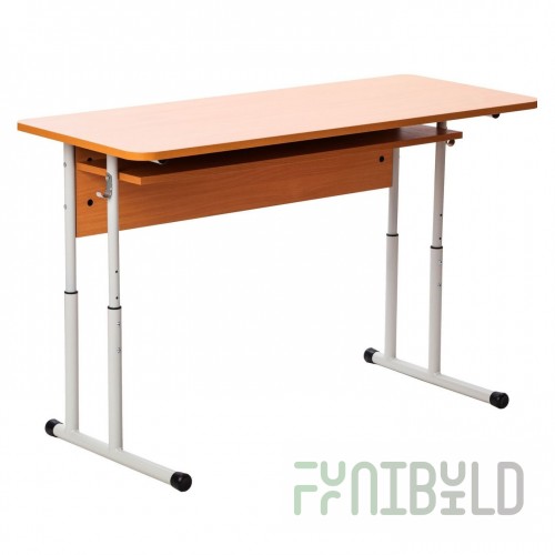 Two-seater desk with shelf C2