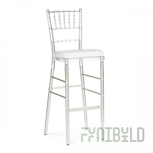 Chiavari Bar Stool with Cushion, Plastic