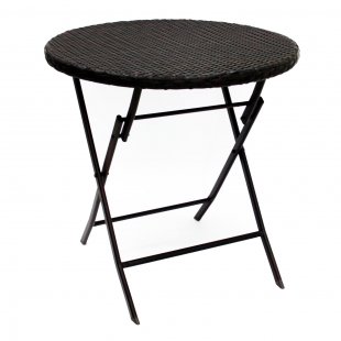 Folding table, rattan