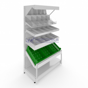 WALL-MOUNTED COMBINED FRUIT AND VEGETABLE RACK