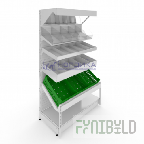 WALL-MOUNTED COMBINED FRUIT AND VEGETABLE RACK